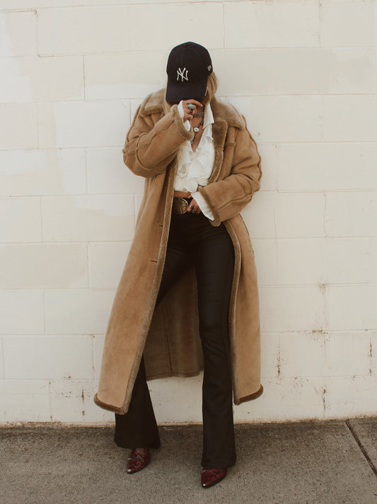 VINTAGE LONG LINE PLUSH COAT