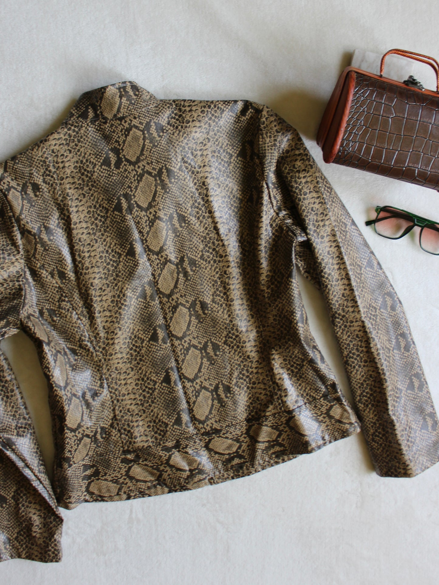 VINTAGE 90s/Y2K SNAKE PRINT JACKET