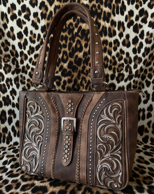 WESTERN BROWN BUCKLE BAG